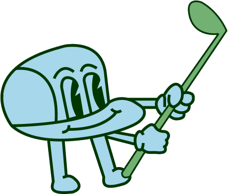 Golfer Cap Character with hat