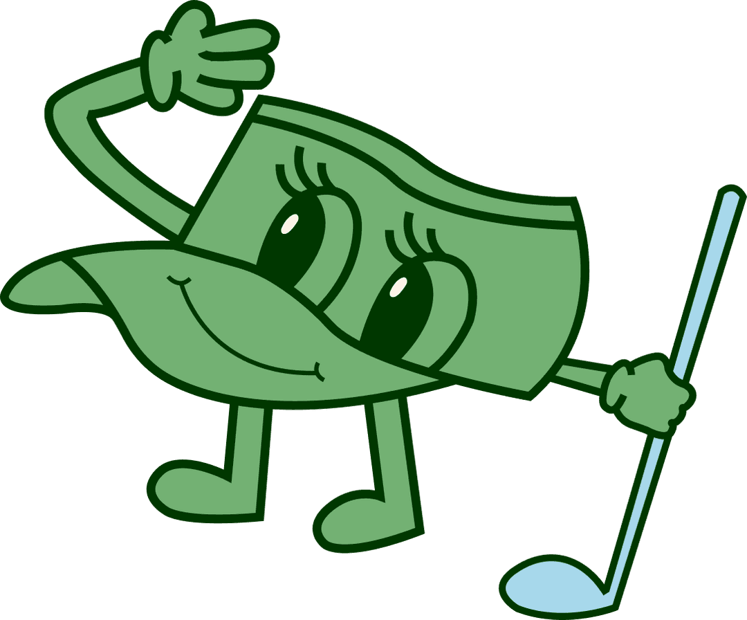 Golfer Cap Character with visor